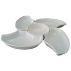 Petisqueira Cata-vento Em Cerâmica 5 Peças – Branca