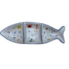 Petisqueira Ceramica Feita E Pintada Mao Formato Peixe