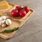 Petisqueira Com 3 Divisões De Bambu 28x28 Cm Gamela Yoi