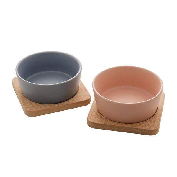 Petisqueira Com Bandeja Lyor De Ceramica Natural 10cm X 10cm