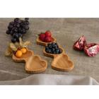 Petisqueira Coração Tripla Bambu Yoi