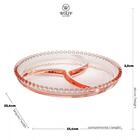 Petisqueira Cristal Pearl Rosa 24 Cm - Wolff