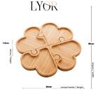 Petisqueira De Bambu Coração Com 4 Divisórias Lyor