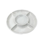 Petisqueira De Frios Redonda Com 5 Divisórias Queijo E Doce C