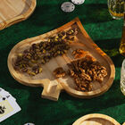 Petisqueira De Madeira (pokerwood Naipe Do Baralho - Espada)