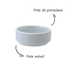 Petisqueira De Madeira Redonda Com 5 Divisões E Pote De Porce