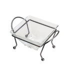 Petisqueira De Vidro Com Suporte De Aço Torcello Black 20cm X