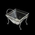 Petisqueira De Vidro Com Suporte De Aço Torcello Black 20cm X