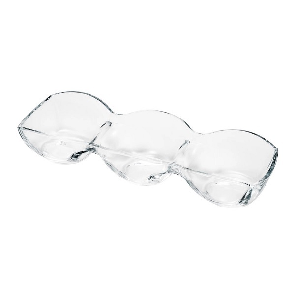 Petisqueira De Vidro Cristal Ecologico Danielli 3 Divisoria R