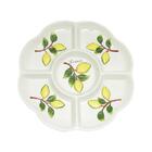 Petisqueira Em Cerâmica Com 5 Divisórias Bon Gourmet Lemons 2