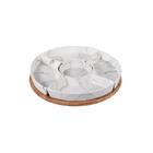 Petisqueira Em Porcelana Hauskraft Marble 30cm Cinza