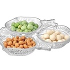 Petisqueira Flor Vidro 3 Divisórias Petisco Tira Gosto Mesa P