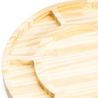 Petisqueira Grande Madeira Pinus Tábua Frios Redonda 31 Cm