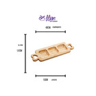Petisqueira Madeira Pinus C/alça Coração 40x13x2cm