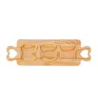 Petisqueira Madeira Pinus C/alça Coração 40x13x2cm