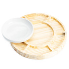 Petisqueira Madeira Pinus Travessa De Porcelana Tábua Frios