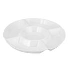 Petisqueira Melamina 5 Divisórias Branca 25cm