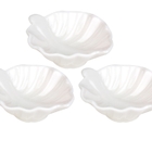 Petisqueira Molheira De Porcelana Folha Hauskraft Com 3 Peças