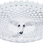 Petisqueira Pineapple De Cristal Com 3 Divisórias 22 5cm 7405