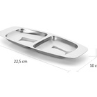 Petisqueira Pop 2 Divisórias Aço Inox 22,5 Cm Multiuso Forma