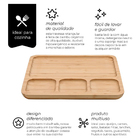 Petisqueira Retangular Bambu 33cm Class Home