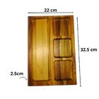 Petisqueira Retangular Home Madeira Teca