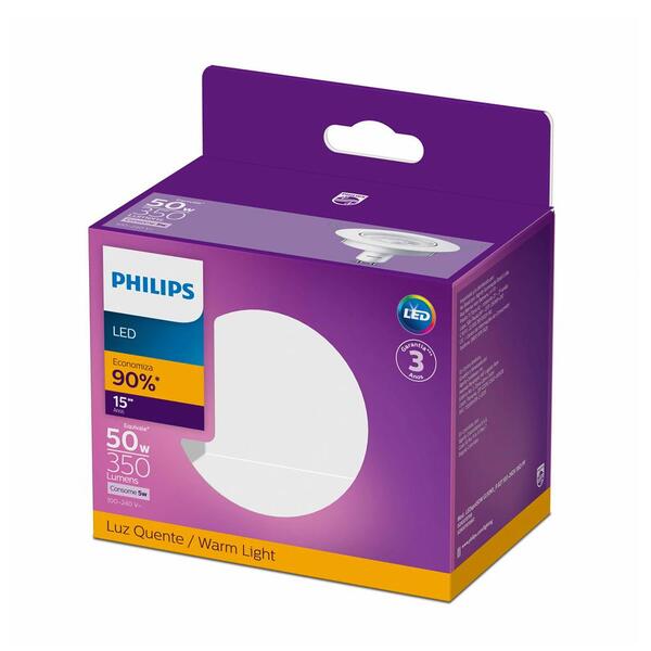 Philips Spot Gu10 Led De Embutir Redondo 5w Amarela Bv Gu10