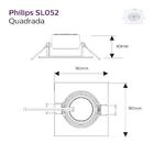 Philips Spot Integrado Led EMB quadrado 4,2W AM 2700K BV