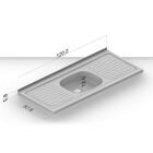 Pia Aço Inox 120cm Com Cuba E Escorredor Tramontina