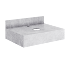 Pia Banheiro Porcelanato 60cm Sem Cuba + Prateleira Cinza