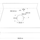 Pia Banheiro Porcelanato Bancada 60cm Sem Cuba Preto