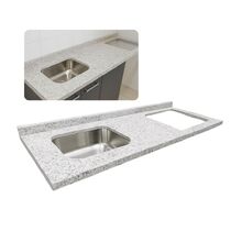 Pia Cozinha 180cm Granito Portinari Espaço P/ Cooktop E Cuba