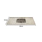 Pia Cozinha Granito Arabesco 120cm Cuba Inox 14cm Completo Ar