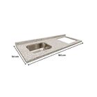 Pia Cozinha Granito Arabesco 180cm Espaço P/ Cooktop E Cuba