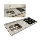 Pia Cozinha Granito Portinari 150cm Espaço P/ Cooktop E Cuba