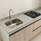 Pia Cozinha Granito Portinari 150cm Espaço P/ Cooktop E Cuba