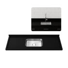 Pia Cozinha Granito Preto Aracruz 120cm Cuba Inox Sobreposta