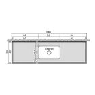 Pia Cozinha Granito Preto Via Lactea 180cm Cuba Inox Funda  P