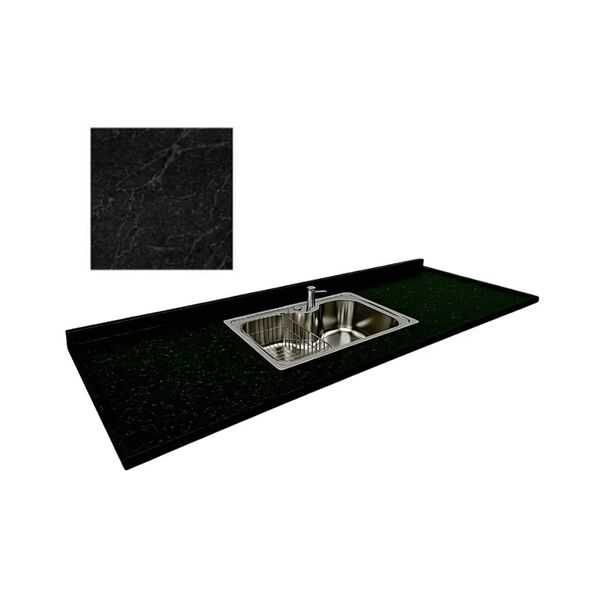 Pia Cozinha Granito São Gabriel Negresco 120cm Cuba Gourmet