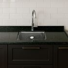 Pia Cozinha Granito Verde Ubatuba 200cm Cuba Inox Completo Ve