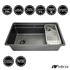 Pia Cuba De Cozinha Gourmet Em Aço Inox 304 78 cm - Preta Tub