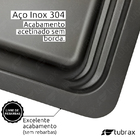 Pia Cuba De Cozinha Gourmet Em Aço Inox 304 78 cm - Preta Tub