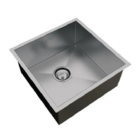 Pia Cuba De Inox 40x40 Sobrepor Ou Embutir Na Pia Cozinha Ajl