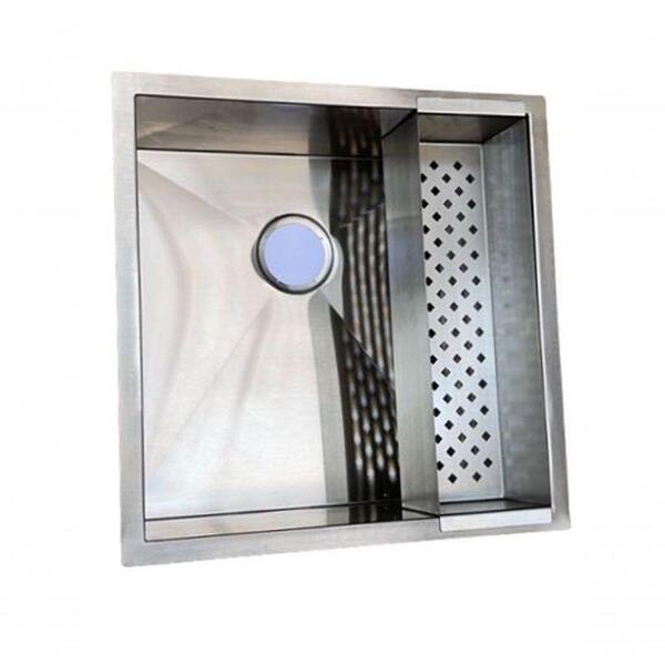 Pia Cuba De Inox Para Cozinha 40x40 Gourmet Luxo Quadrada Ajb