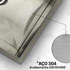 Pia Cuba Dupla 40x40 De Inox Cozinha Para Lavar Louça