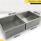 Pia Cuba Dupla 40x40 De Inox Cozinha Para Lavar Louça
