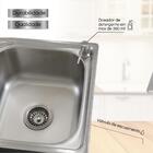 Pia Cuba Dupla  78x43 De Aço  Inox 201 Com Escorredor Dosador