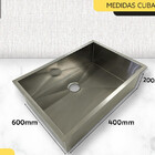 Pia Cuba Inox 60x40 Sobrepor Embutir Gourmet C/ Válvula E C/