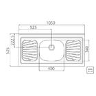 Pia De Apoio Em Aco Inox 105x52cm Tramontina Raggi 40
