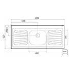 Pia De Apoio New Raggi 40 Em Aco Inox 120x52 Cm Tramontina